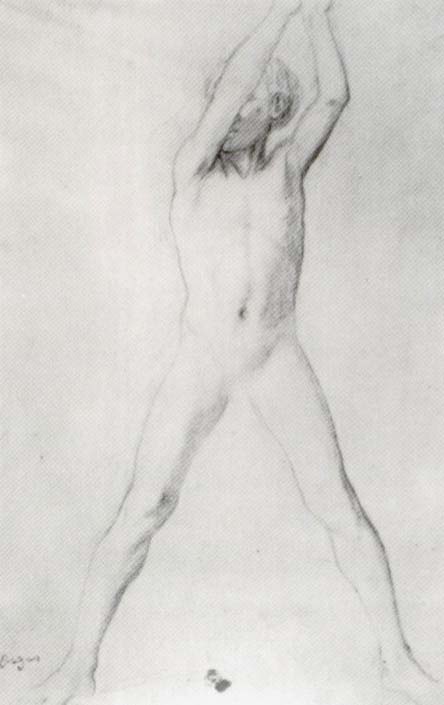 Study for the youth with Arms upraised